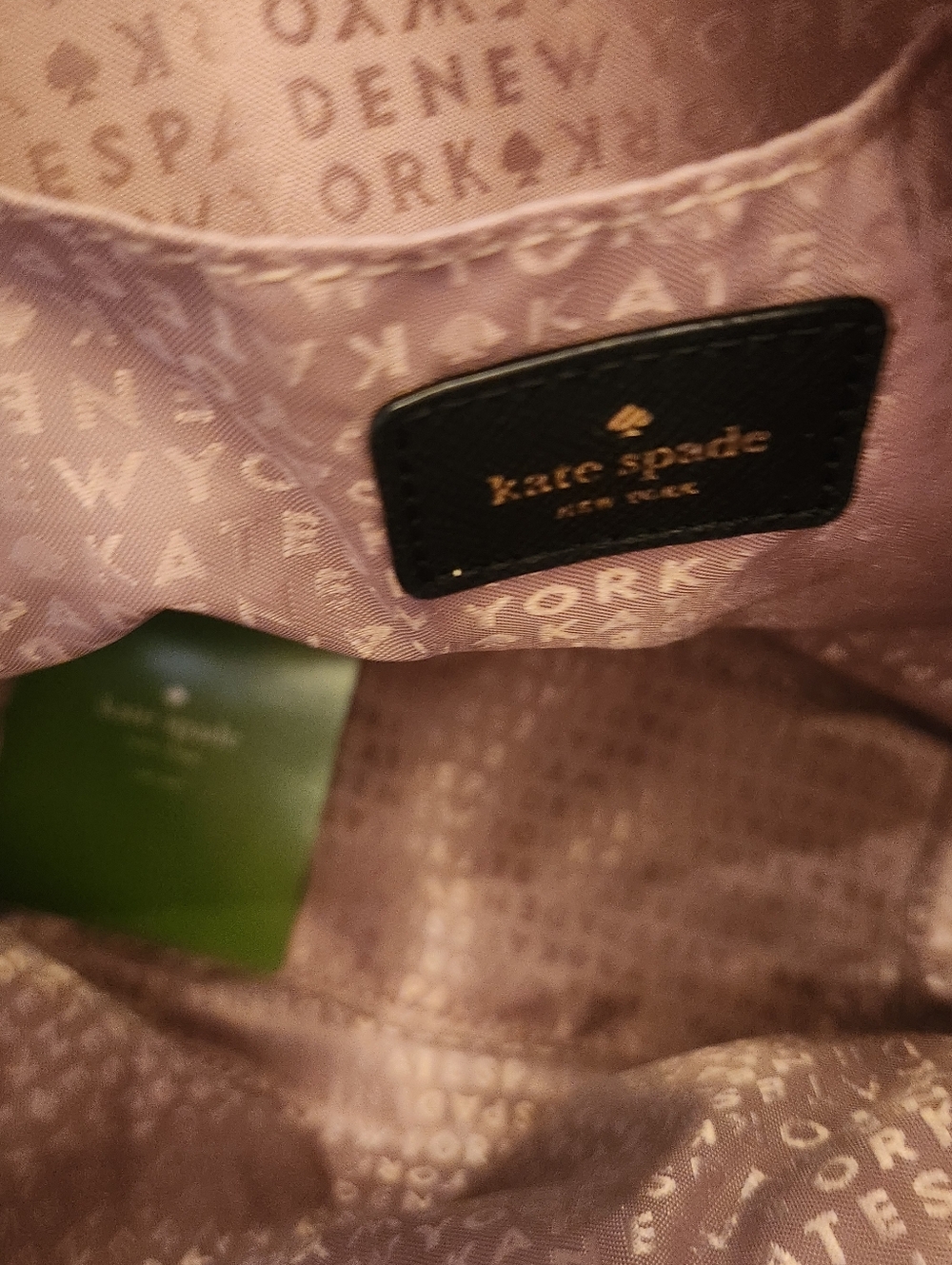 kate spade Rose Gold Glitter Tote with Black Handles NWOT - Picture 2 of 10